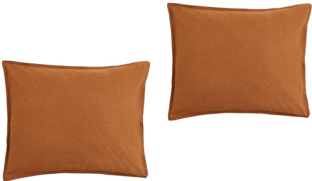 Two H&M Pillow covers in brown