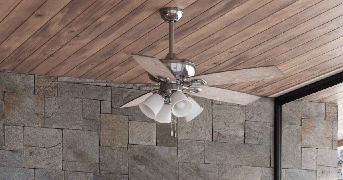 Harbor Breeze Notus 52-in Brushed Nickel LED Indoor Ceiling Fan w:Light and 5 blade fan 