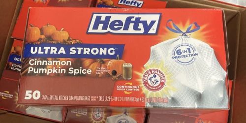 They’re Back! Hefty Cinnamon Pumpkin Spice Trash Bags Only $10 at Target