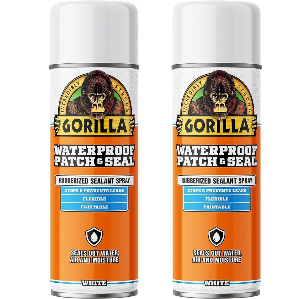  Gorilla Waterproof Patch & Seal Spray, White, Set of 2