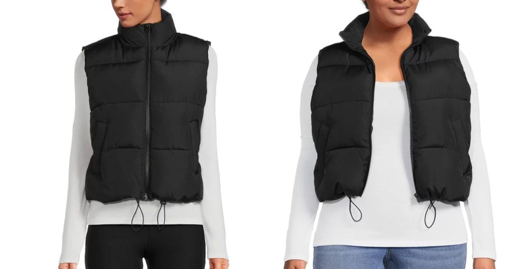 No Boundaries Women's Puffer Vests and Plus Size Puffer Vests
