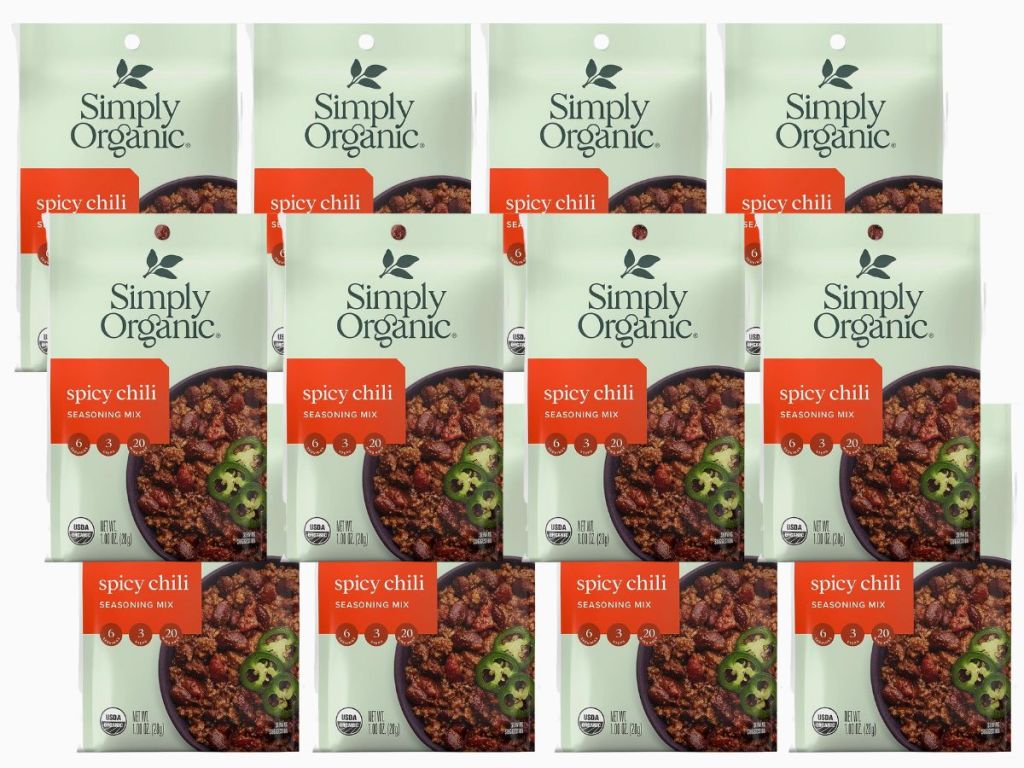 Simply Organic Spicy Chili Seasoning 12 Packs