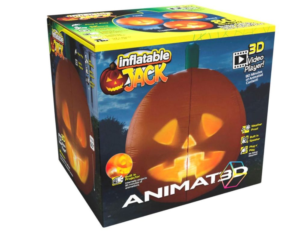 Jabbering Jack 5ft Inflatable Animated Talking and Singing Pumpkin from HSN