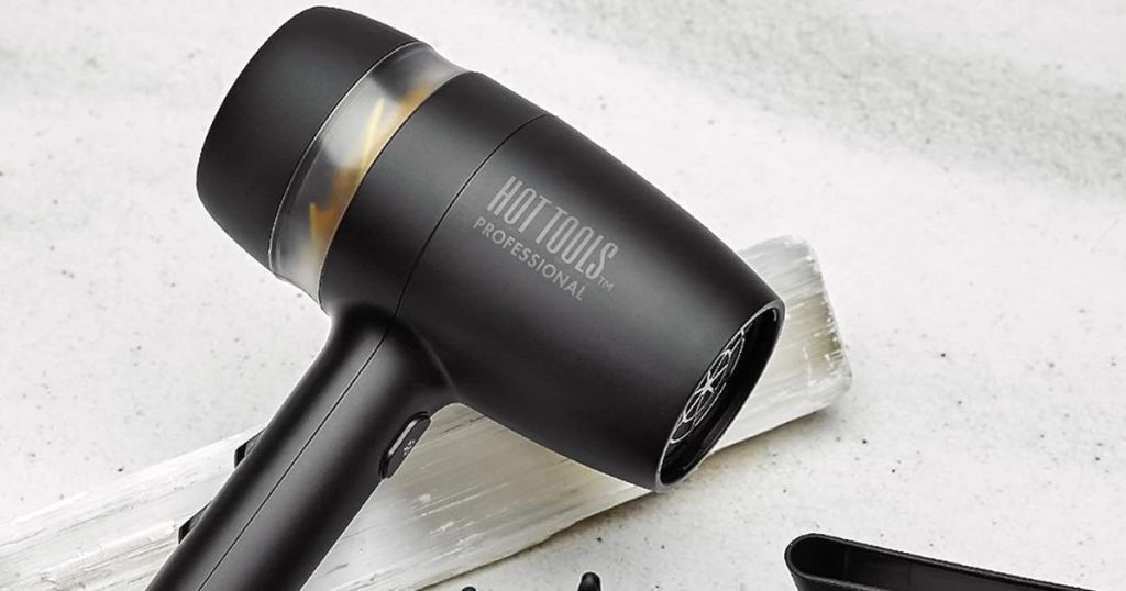gold and black Hot Tools hair dryer