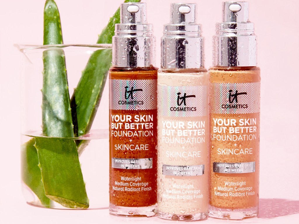three tubes of IT Cosmetics Your Skin But Better Foundation