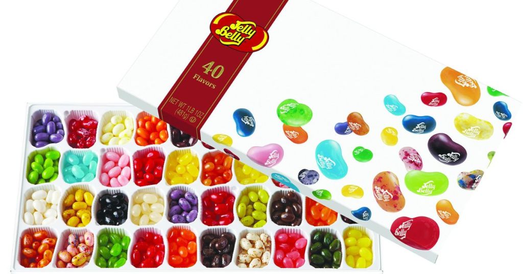 A box of Jelly Belly jelly beans