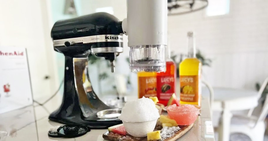 kitchenaid ice shaver attachment with shaved ice