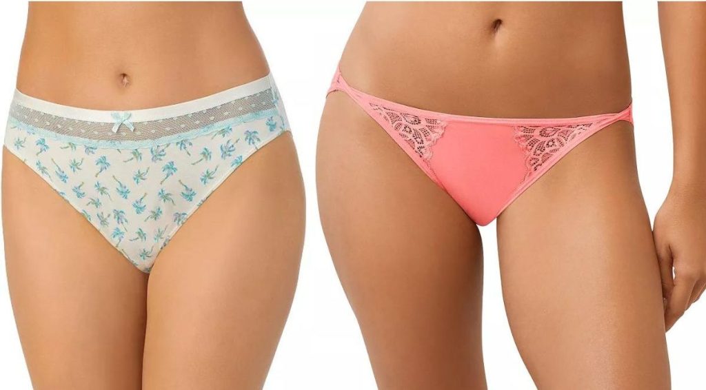 Stock images of two women wearing St Eve and Maidenform underwear