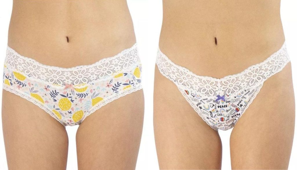 Stock images of two women wearing SO Juniors underwear