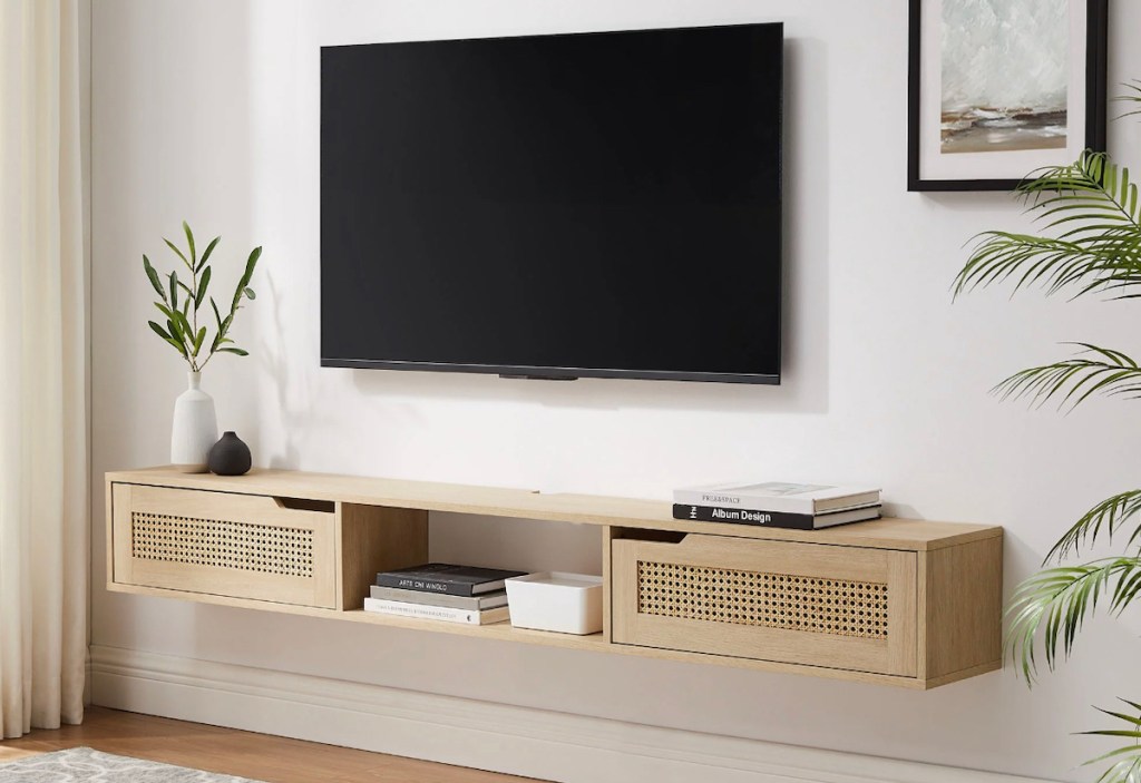 Manor-Park-Modern-Rattan-Door-Floating-TV-Stand 6 أفضل الأشياء التي يمكنك شراؤها في Walmart هذا الشهر