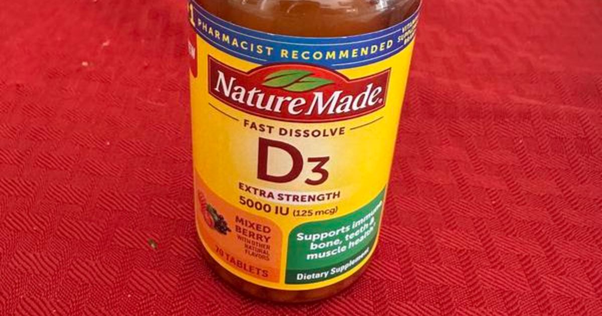 Nature Made Extra Strength Sugar Free Fast-Dissolve Vitamin D3 5000 IU, 125 mcg 70-Count 3