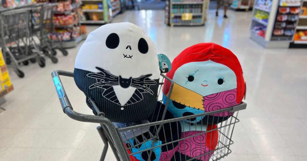 Nightmare Before Christmas Squishmallows in a cart