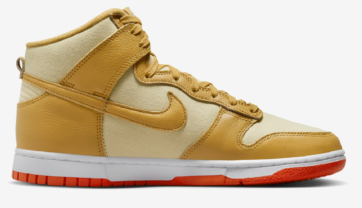 Nike Dunk High SE Custom Women's Shoes in yellow and red