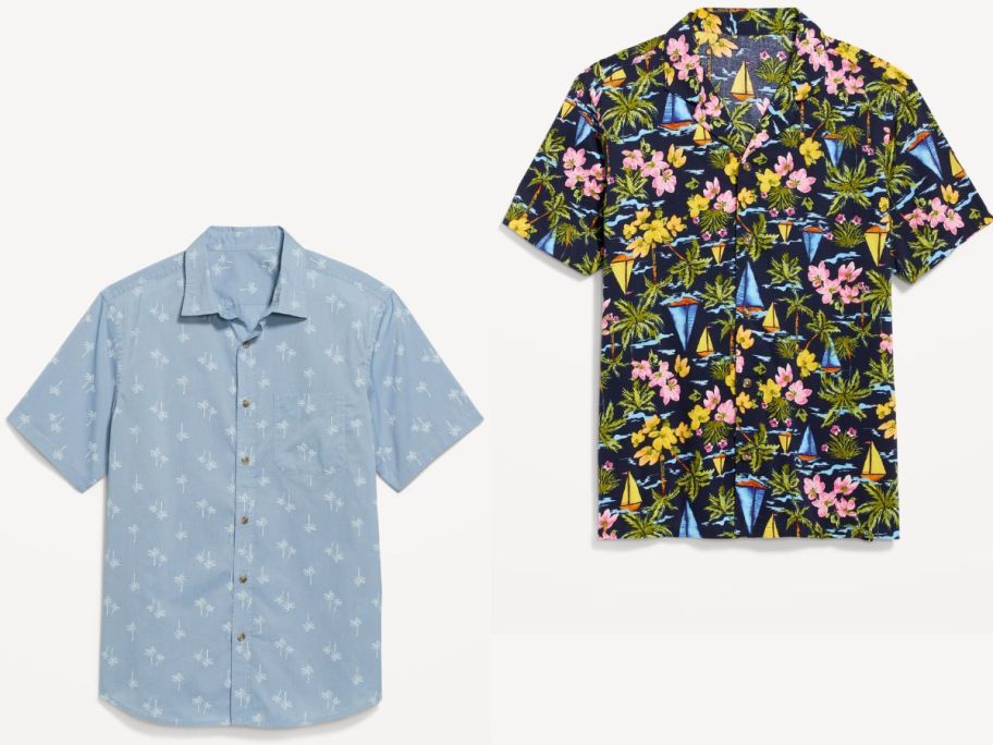 Stock images of two Old Navy Men's Button-Down Shirts