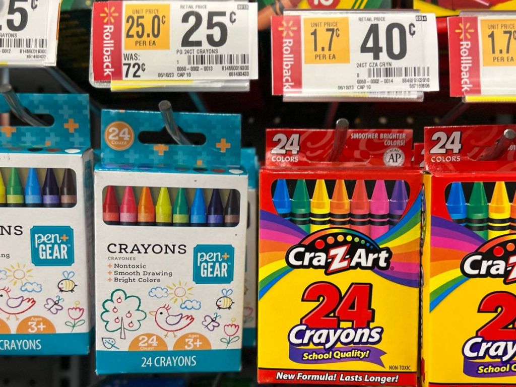 Pen+Gear and Cra-Z-Art Crayons at Walmart