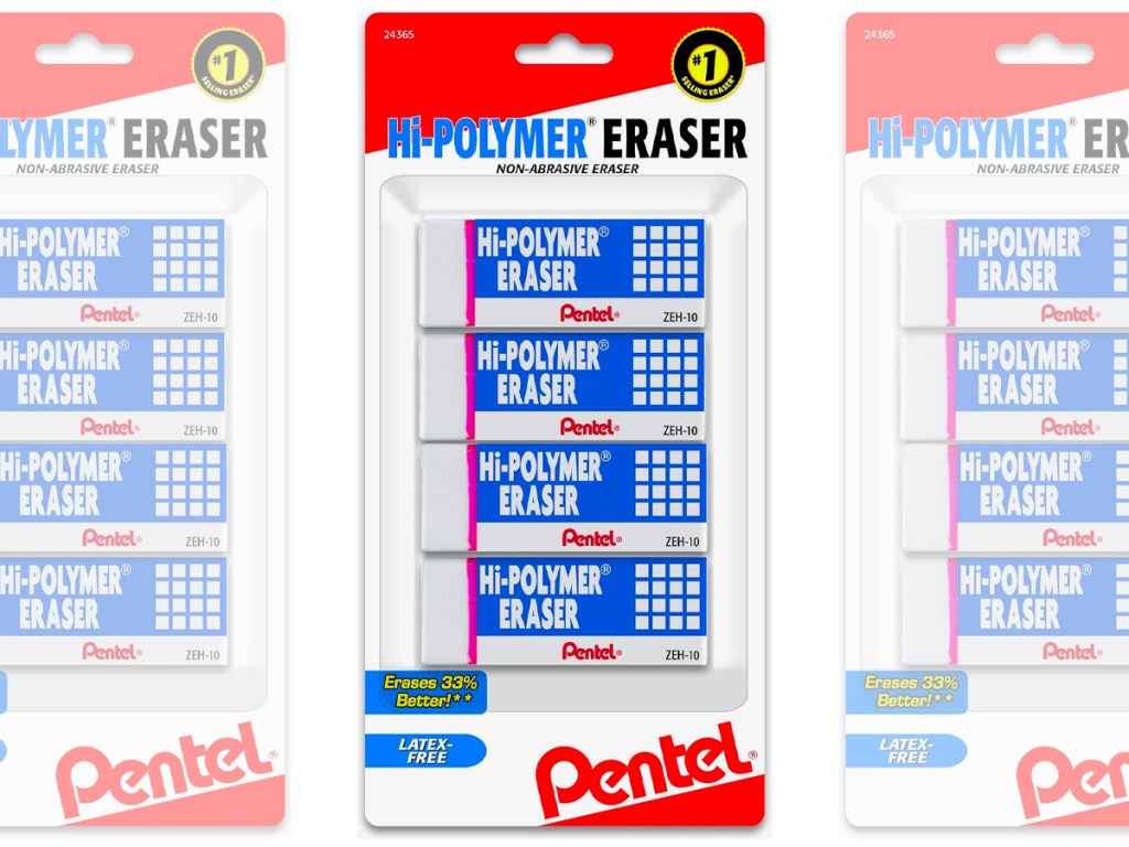 Pentel HiPolymer Block Erasers 4Pack Only 2.19 on Amazon (Great