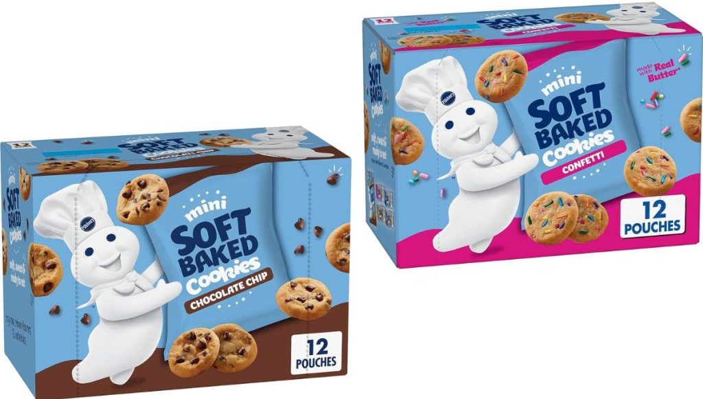 Two Boxes if Mini Pillsbury Soft Baked Cookies