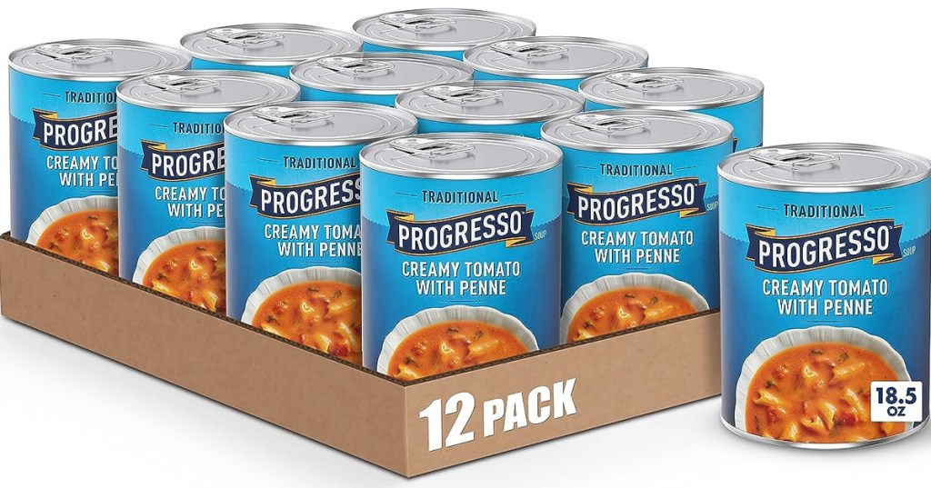 Progresso Traditional Creamy Tomato With Penne Canned Soup 12-Pack