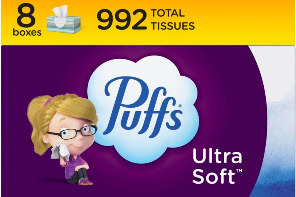 Puffs Ultra Soft Non-Lotion Tissues Family Box 8-Pack
