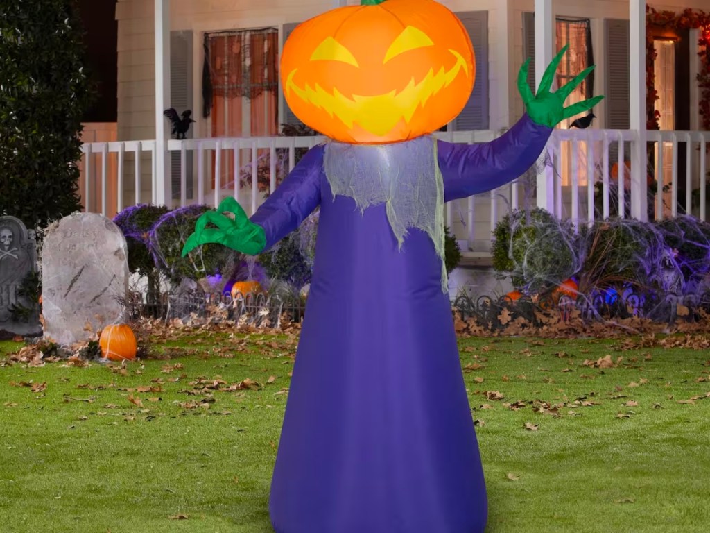 4ft. Airblown Inflatable Halloween Pumpkin Reaper