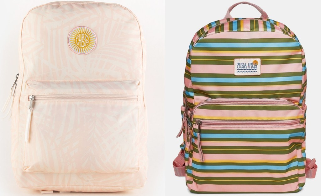 two pura vida backpacks