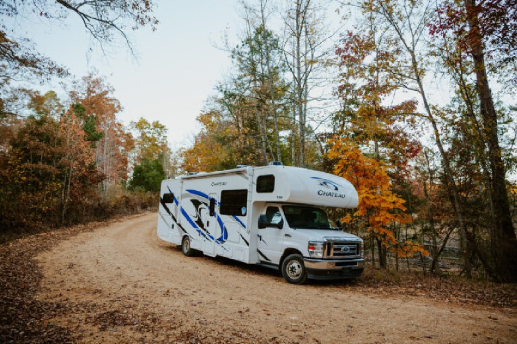 An RV in fall fron RVShare
