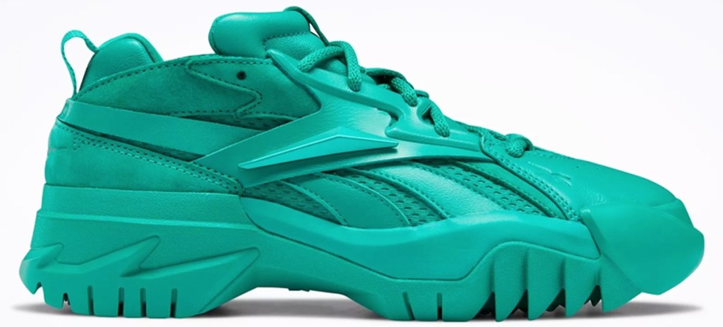 chunky green reebok shoe
