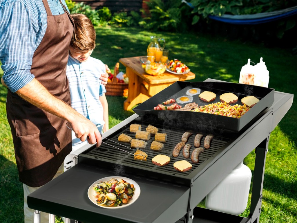 Royal Gourmet 4-Burner Gas Grill and Griddle Combo