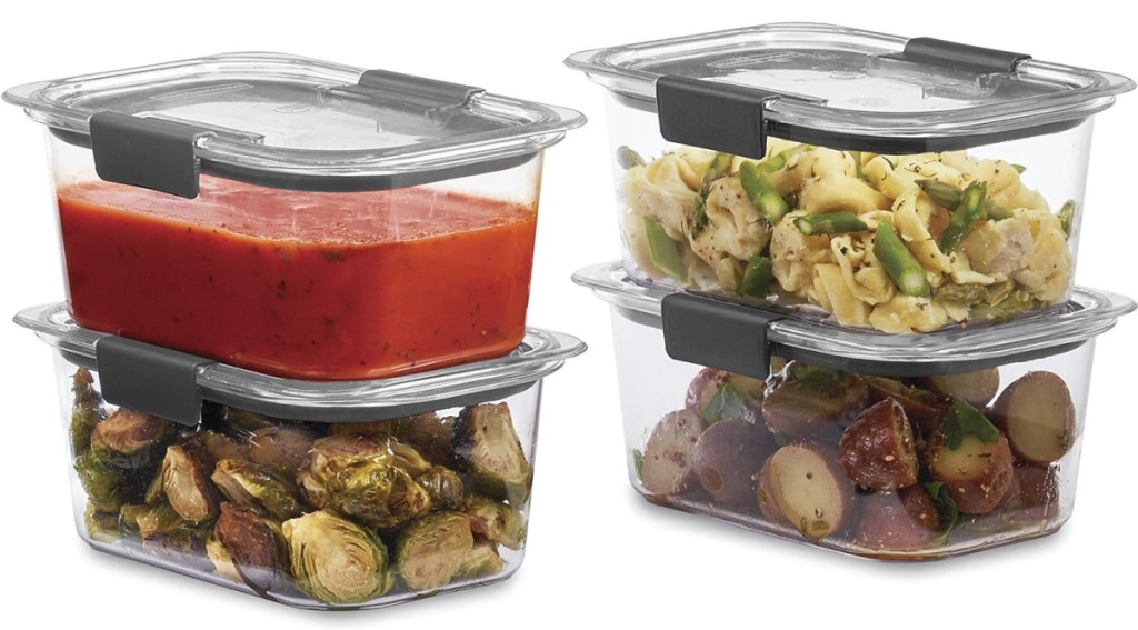 Rubbermaid-Brilliance-BPA-Free-Food-Storage-Containers-w_-Lids-4-Pack حاويات تخزين المواد الغذائية من رابر ميد بريليانس - عبوة من قطعتين بسعر 8.98 دولار فقط على أمازون (سعر قياسي 23 دولارًا)