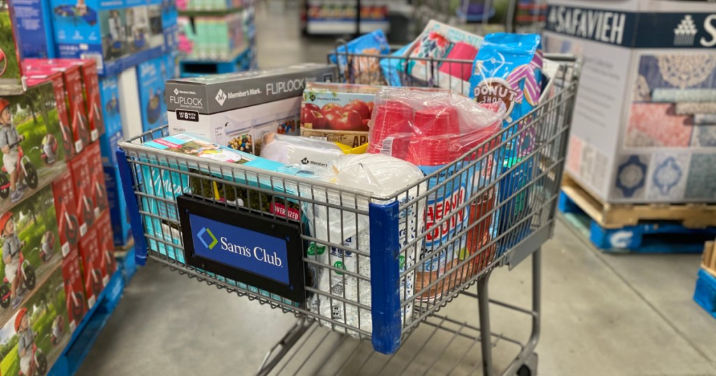 Sam's Club Shopping Cart with items