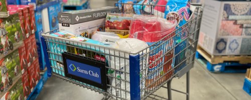 Sam's Club Shopping Cart with items