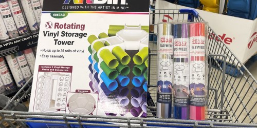Sam’s Club Vinyl Crafting Supplies | Rotating Storage Tower Only $15.88