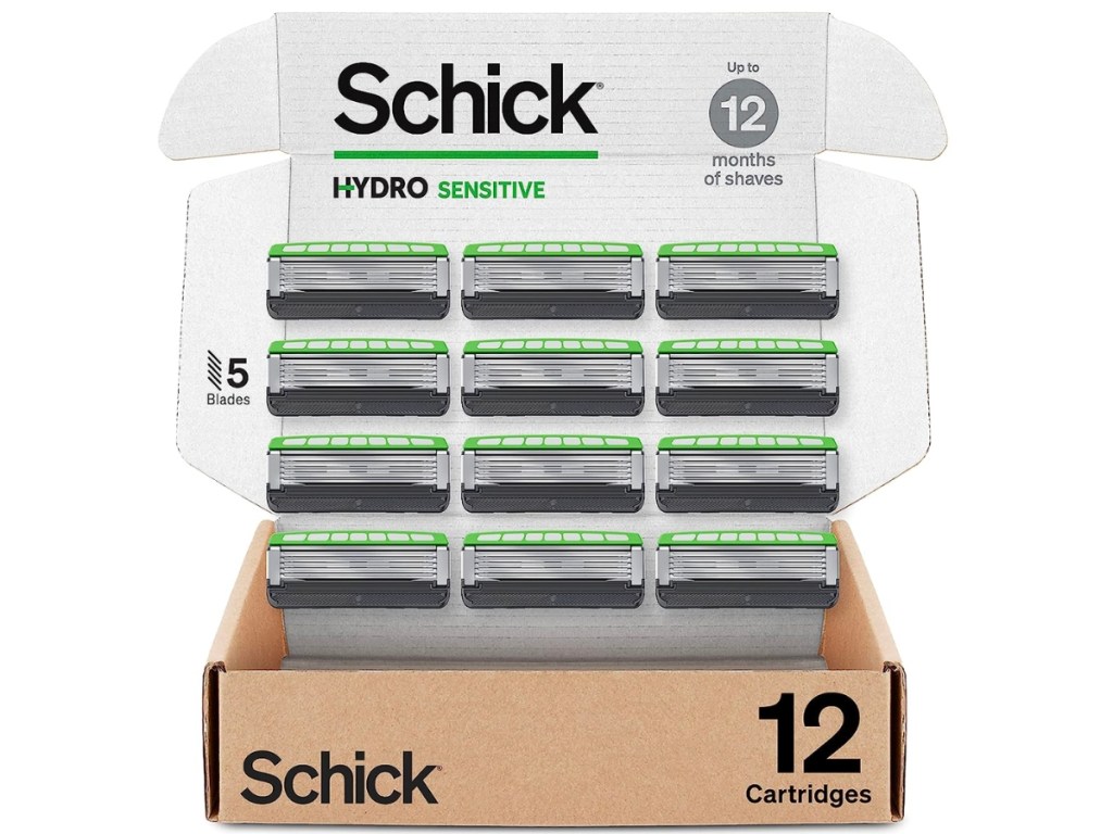 Schick Hydro Sensitive Razor Refills for Men 12-Count
