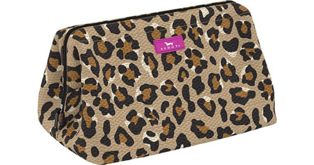 Scout by Bungalow leopard cosmetic bag