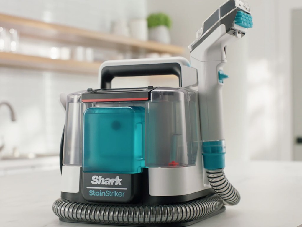 Shark StainStriker sitting on kitchen counter