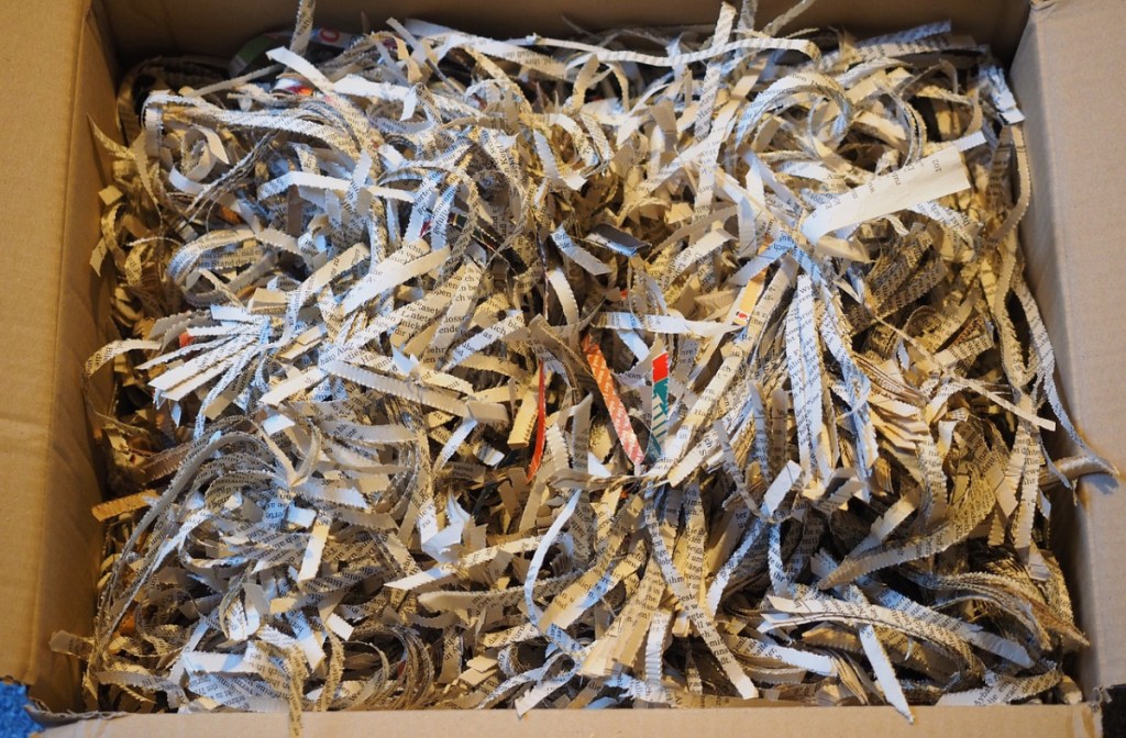  A box of shredded paper from free paper shredding events near me