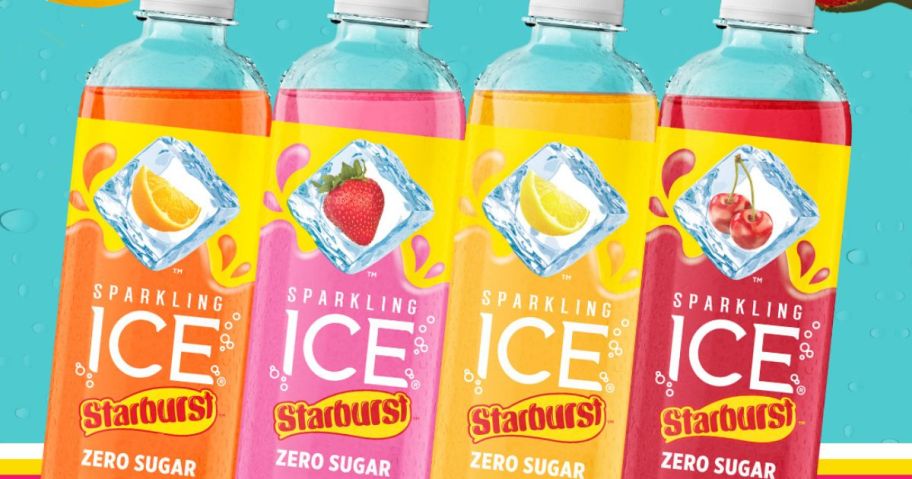 4 Flavors of Sparkling Ice Starburst Drinks