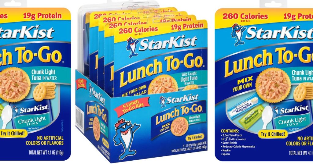 A box and 2 pouches of StarKist Lunch to Go