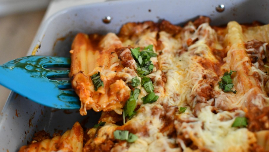 Bake Easy Stuffed Manicotti Using String Cheese (Great Family Dinner or Date Night Recipe!)