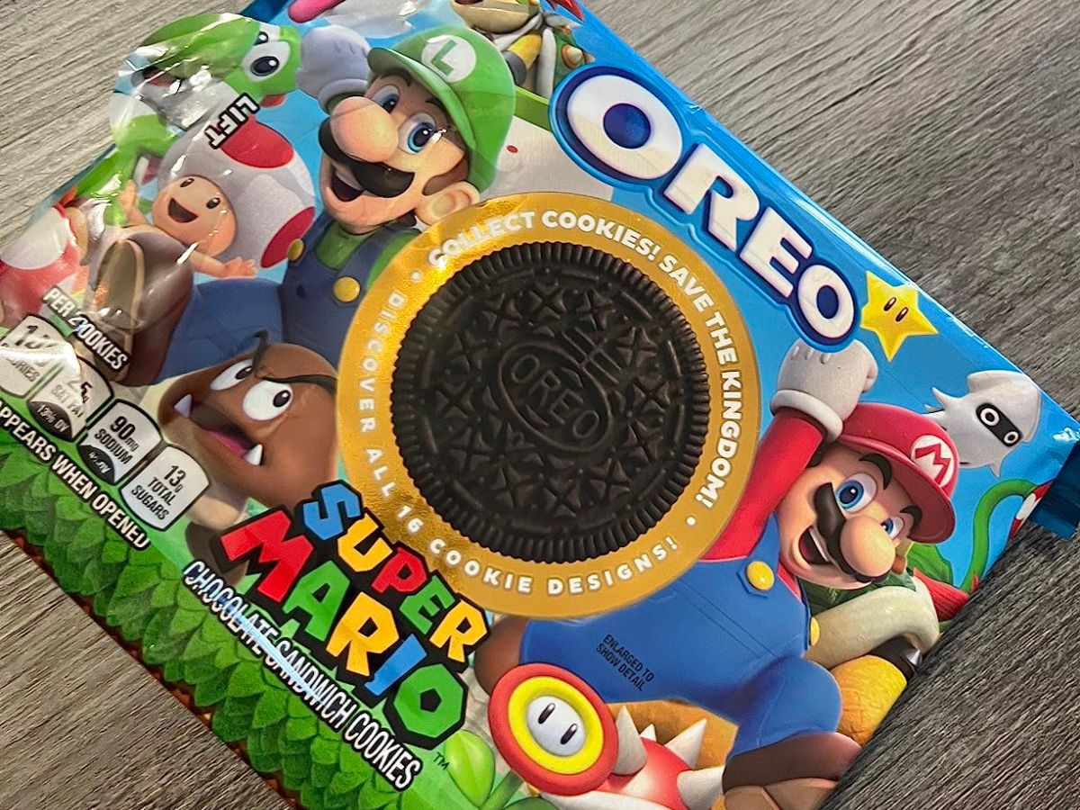 A pack of Super Mario Brother's Oreo Cookies