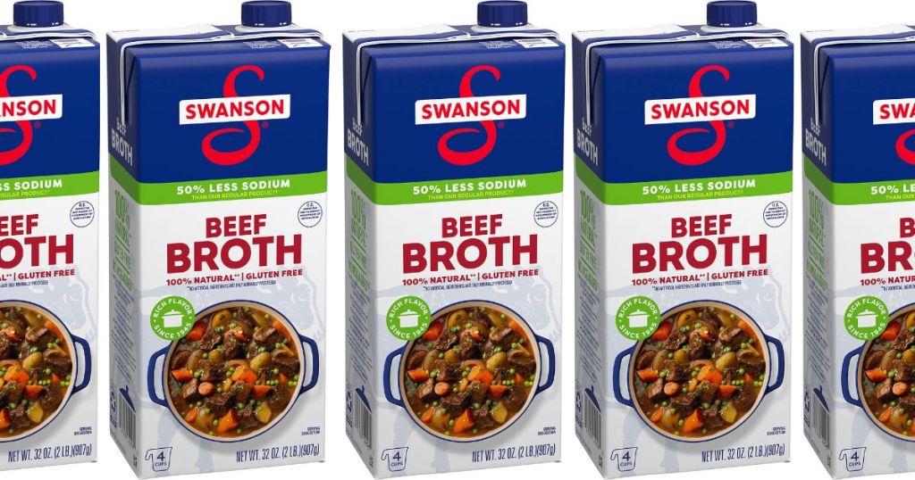 5 cartons of beef broth