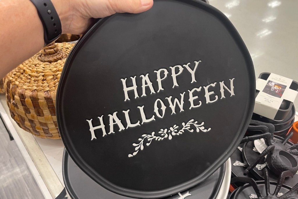 Threshold 13.25" 'Happy Halloween' Stoneware Serving Platter