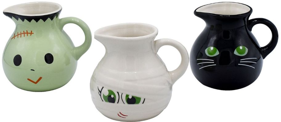 3 halloween themes mini pitchers