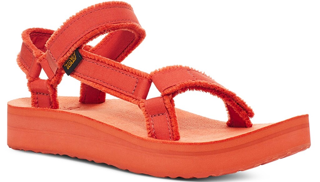 orange teva sandals