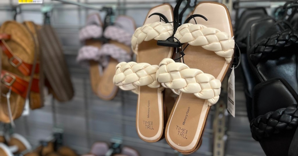 Time and Tru Women's Braided Two-Band Sandals at Walmart