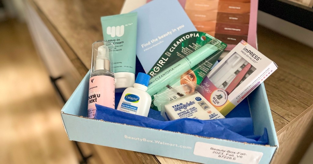 walmart fall beauty box with products