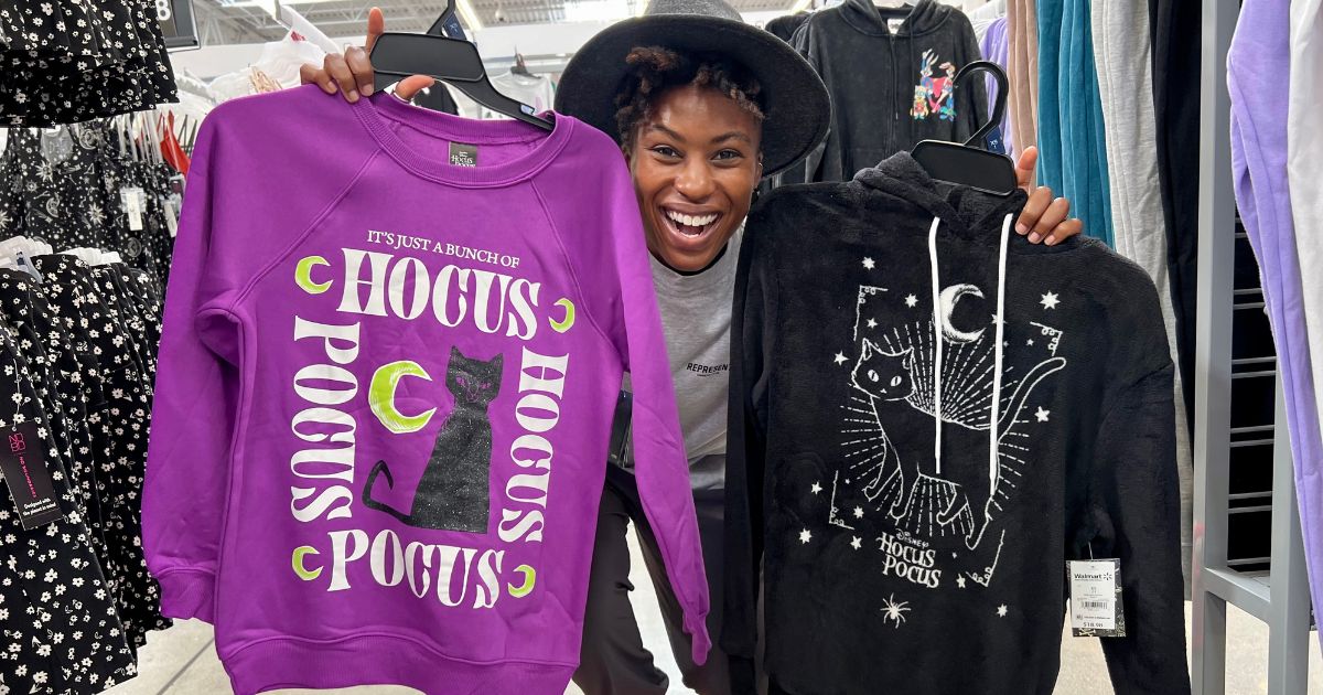 Walmart Halloween Clothes, Hocus Pocus Sweatshirts + Outfits for the  Kiddos!