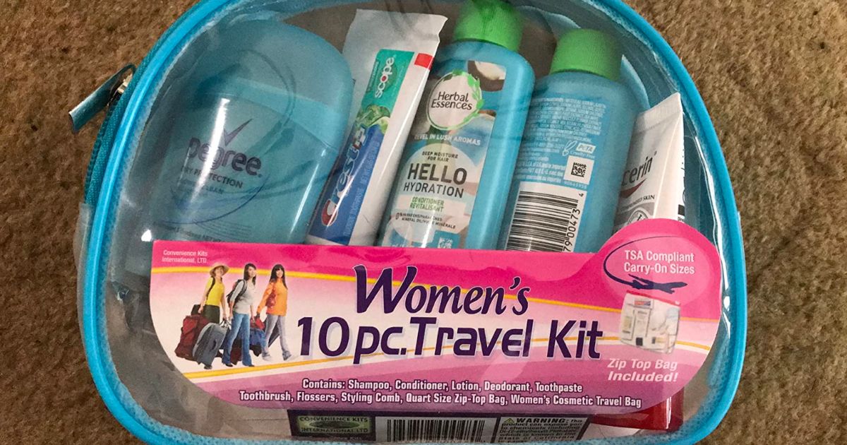 Womens 10 piece travel kit 