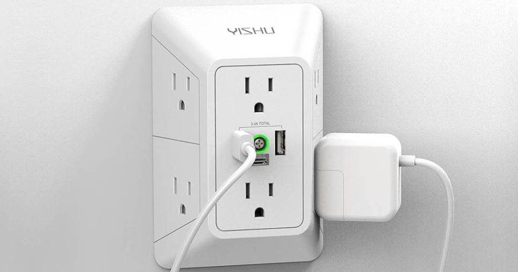 Yishu Outlet Extender Plugged into a wall