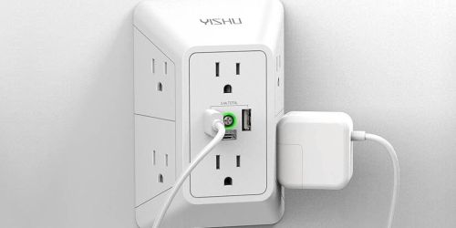 Outlet Extender & Surge Protector Only $10.46 on Amazon | Great for College Students & Dorms